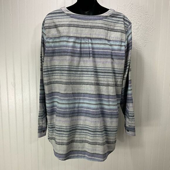 J. JILL 100% cotton 1/2 button down Blouse - Picture 3 of 5